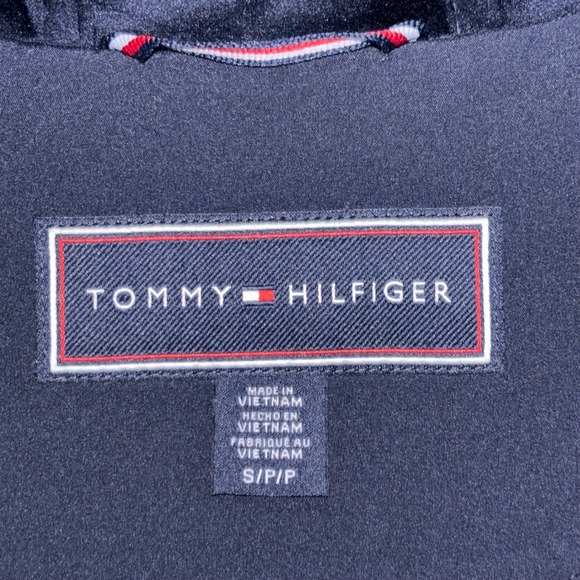 Tommy Hilfiger Coat Womens Small Navy Softshell Hooded Fleece Lined Zip Jacket - Picture 4 of 15